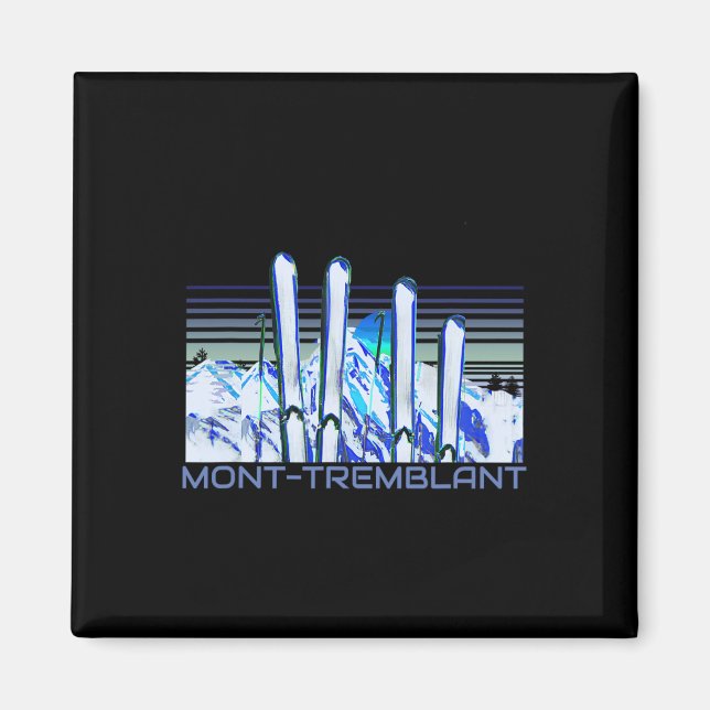 Mont-tremblant Ski Accessories Retro Mont-tremblan Magnet (Vorne)