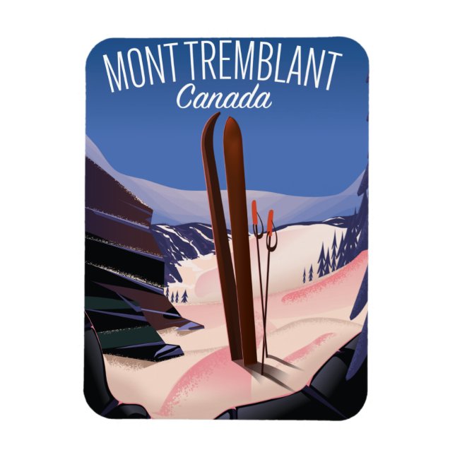Mont Tremblant Ski Canada Magnet (Vertikal)