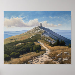 Mont Ventoux Französisch Country Art Print Poster