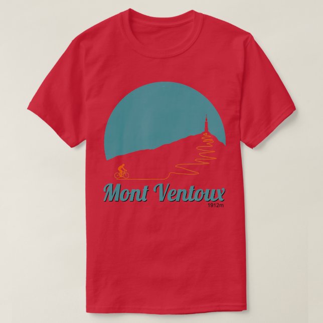 Mont Ventoux Radtour Berg T-Shirt (Design vorne)
