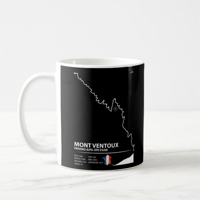 Mont Ventoux Sault Route Provence Frankreich Rad T Kaffeetasse (Links)