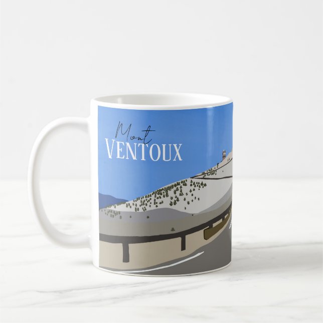 Mont Ventoux Zyklusmagnet Kaffeetasse (Links)
