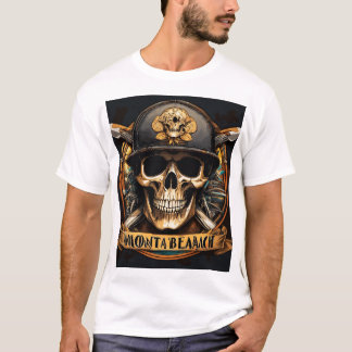 Monta Beach" Ultra-Realistischer Biker Skull T - S T-Shirt