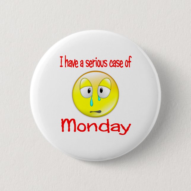 Montag-Blues Button (Vorderseite)