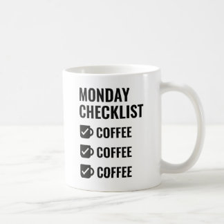 Montag Checkliste Kaffeetasse