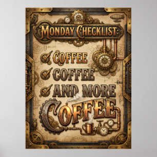 Montag Checkliste Poster