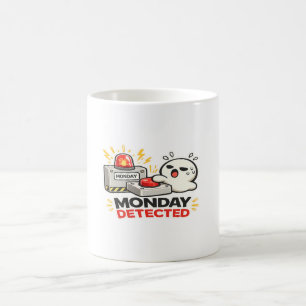 Montag Erkannt - Lustiger Süßer Müder Charakter Al Kaffeetasse
