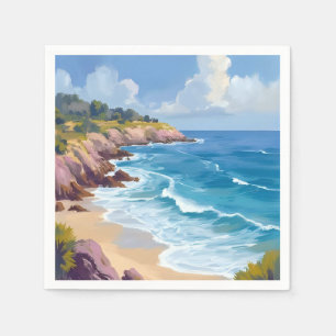 Montag in Malibu Strand Klippen CA Reise Serviette