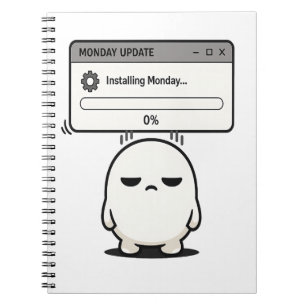 Montag installieren 0% Update - Lustig Süß Notizblock