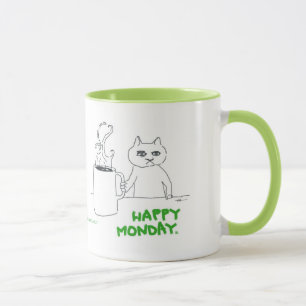 Montag-Katzen-Comic Tasse
