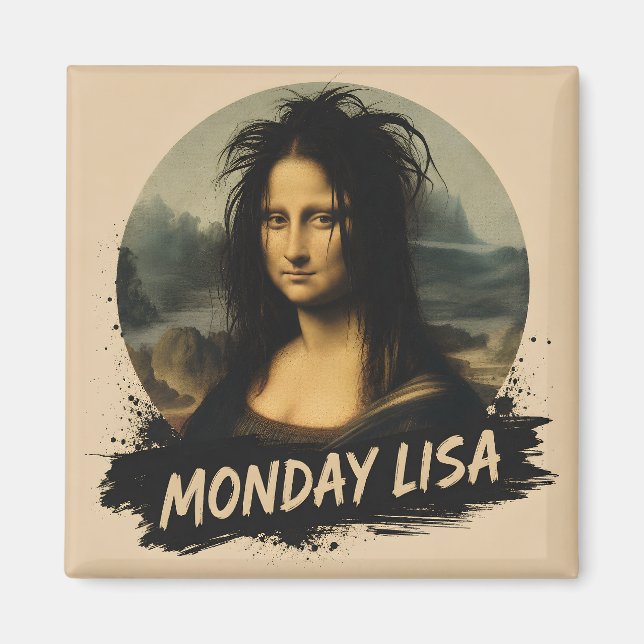 Montag Lisa Lustige Renaissance-Kunst Magnet (Vorne)