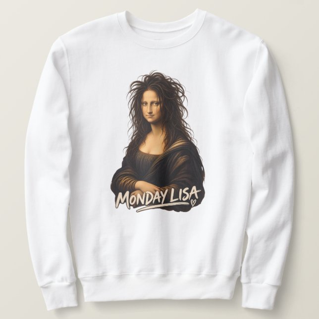 Montag Lisa Lustige Renaissance-Kunst Sweatshirt (Design vorne)