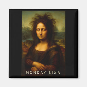 Montag Lisa Zerzauste Clic Kunst Parodie Woche Sta Magnet