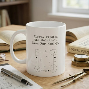 Montag-Math-Lösungen Problemlöser-Geist Kaffeetasse
