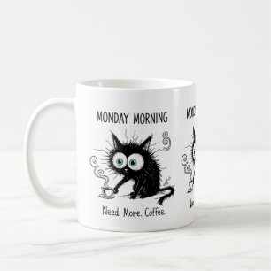 Montag Morgen Brauche Mehr Kaffee Lustige Katzen T Kaffeetasse