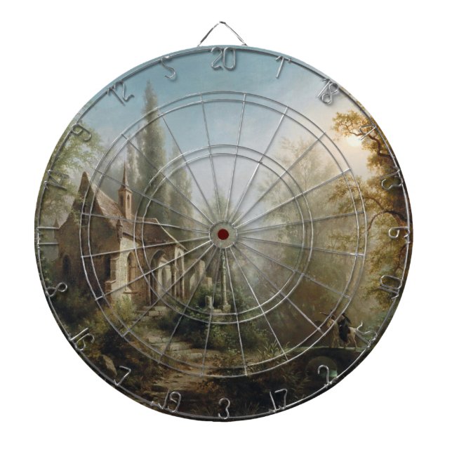 Montag Nacht über Kapelle und Reiter Dartscheibe (vorne)