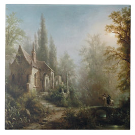 Montag Nacht über Kapelle und Reiter Fliese