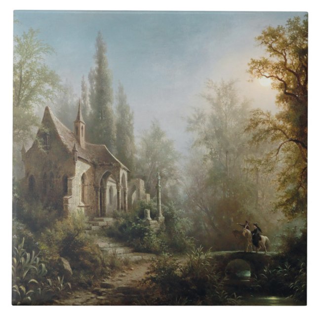 Montag Nacht über Kapelle und Reiter Fliese (Vorderseite)