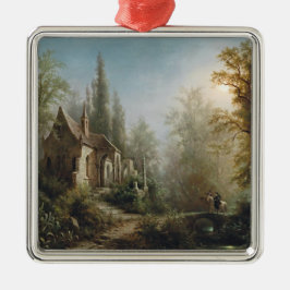 Montag Nacht über Kapelle und Reiter Ornament Aus Metall