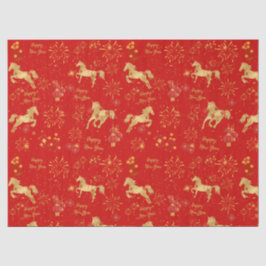 Montag, neues Jahr 2026 | Jahr des Pferdes Seidenpapier