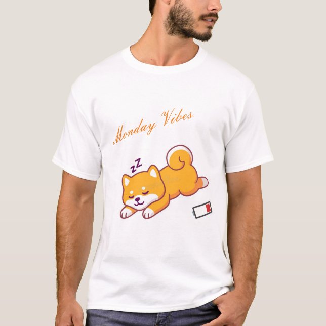Montag Shiba Vibes T-Shirt (Vorderseite)
