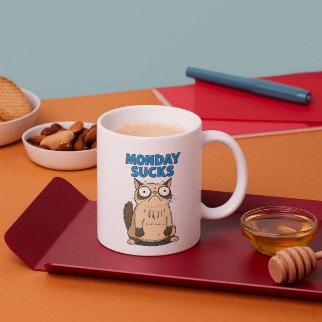 Montag Sind zum Kotzen Cat Coffee Tasse - Frauenge (Von Creator hochgeladen)