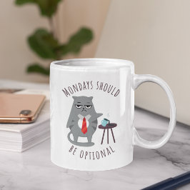 Montag sollte fakultativ lustige gruselige Bürokat Zweifarbige Tasse