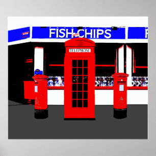 Montage der englischen Symbole Poster