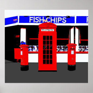 Montage der englischen Symbole Poster