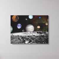 Montage der Planeten und Jupitermonde