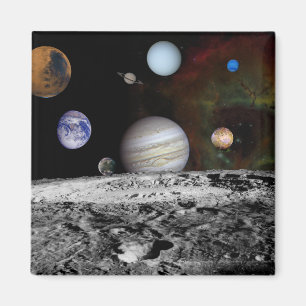 Montage der Planeten und Jupitermonde Magnet
