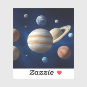 Montage des Sonnensystems Aufkleber