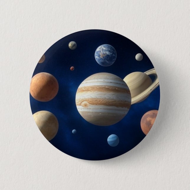 Montage des Sonnensystems Button (Vorderseite)