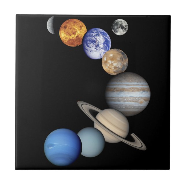 Montage des Sonnensystems Fliese (Vorderseite)