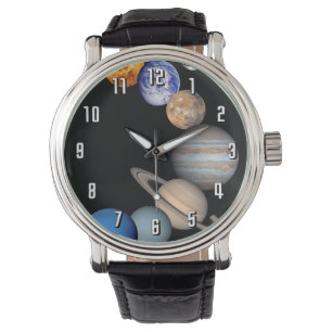 Montage des Sonnensystems JPL-Planetenfotos Armbanduhr
