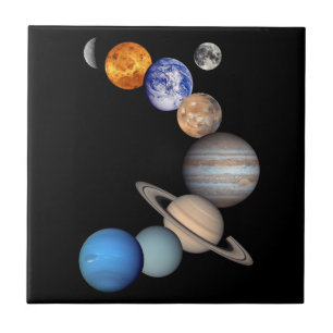Montage des Sonnensystems JPL-Planetenfotos Fliese