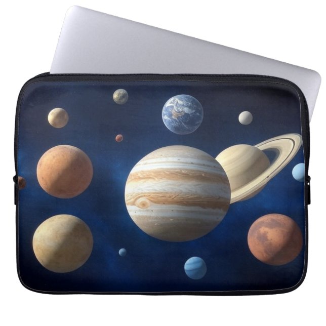 Montage des Sonnensystems Laptopschutzhülle (Vorderseite)