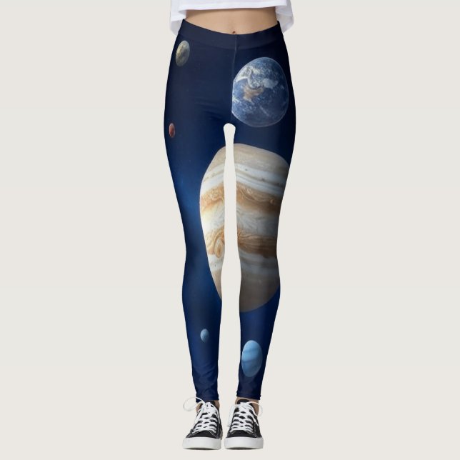 Montage des Sonnensystems Leggings (Vorderseite)