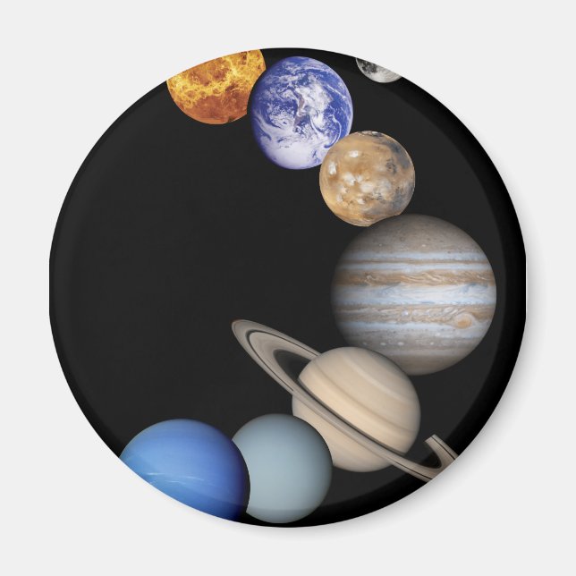 Montage des Sonnensystems Magnet (Vorne)