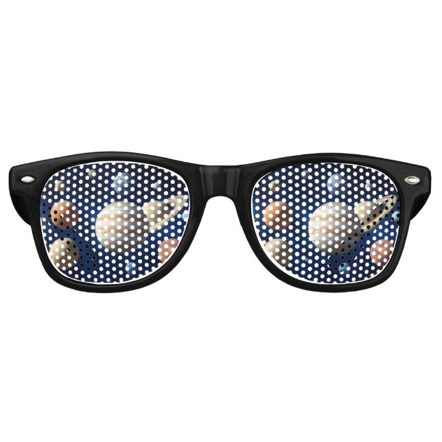 Montage des Sonnensystems Partybrille (Vorderseite)