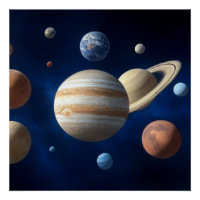 Montage des Sonnensystems