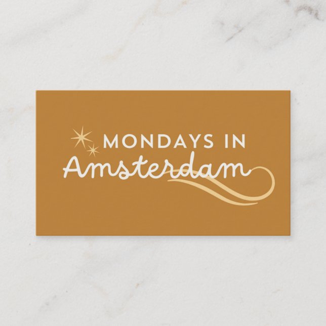 Montage in Amsterdam Visitenkarte (Vorderseite)