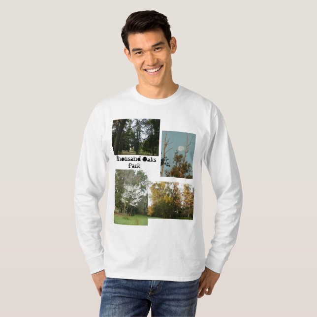 Montage landschaftlich im Tausend-Eichenpark T-Shirt (Vorne ganz)