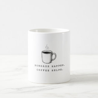 Montage passieren. Kaffee hilft. Lustiges Minimali Kaffeetasse