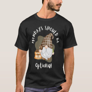 Montage sollten fakultativ Niedliche Gnome-Kaffeea T-Shirt