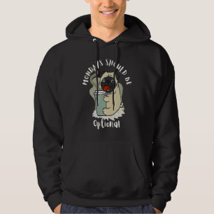 Montage sollten optional sein Süßer Mops-Hund Kaff Hoodie