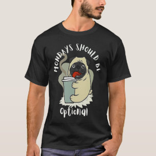 Montage sollten optional sein Süßer Mops Hund Kaff T-Shirt