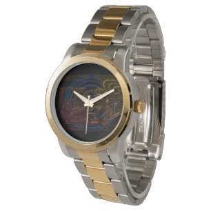 Montage-Tinte zeichn - Sportwagen das Herzstück. Armbanduhr