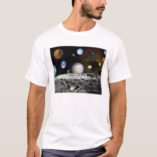 Montage von Bildern des Sonnensystems von Voyager- T-Shirt