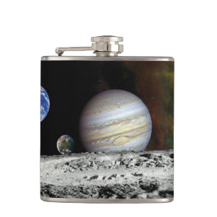 Montage von Bildern des Sonnensystems, Weltraumfot Flachmann